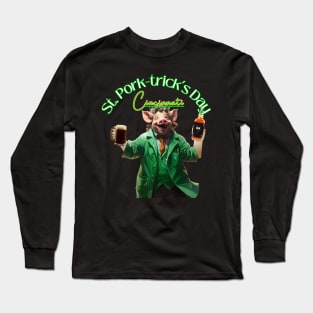 St. Pork-Trick’s Day, Cincinnati Long Sleeve T-Shirt
